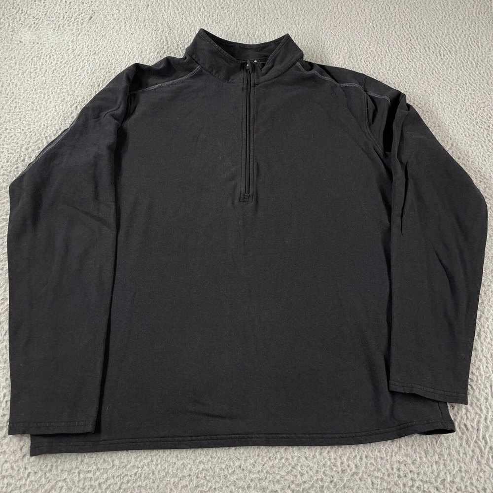 Tasc Jacket Men XL Black Bamboo Stretch Pullover Performance Athletic Golf Adult
